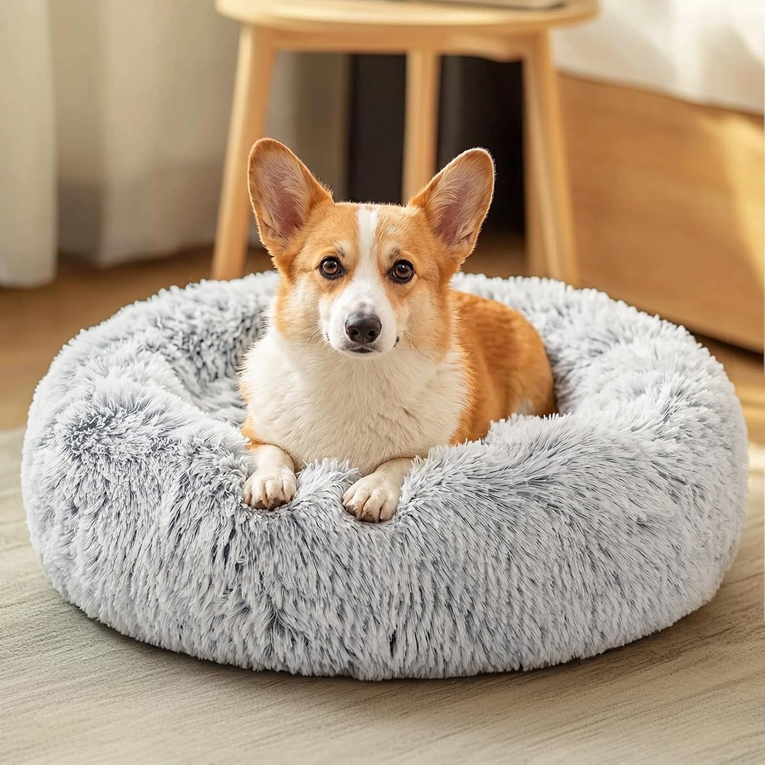 jollyvogue-small-dog-bed-calming-soft-anti-anxiety-donut-cat-bed-washable-round-fluffy-cushion-for-small-and-medium-pets-20