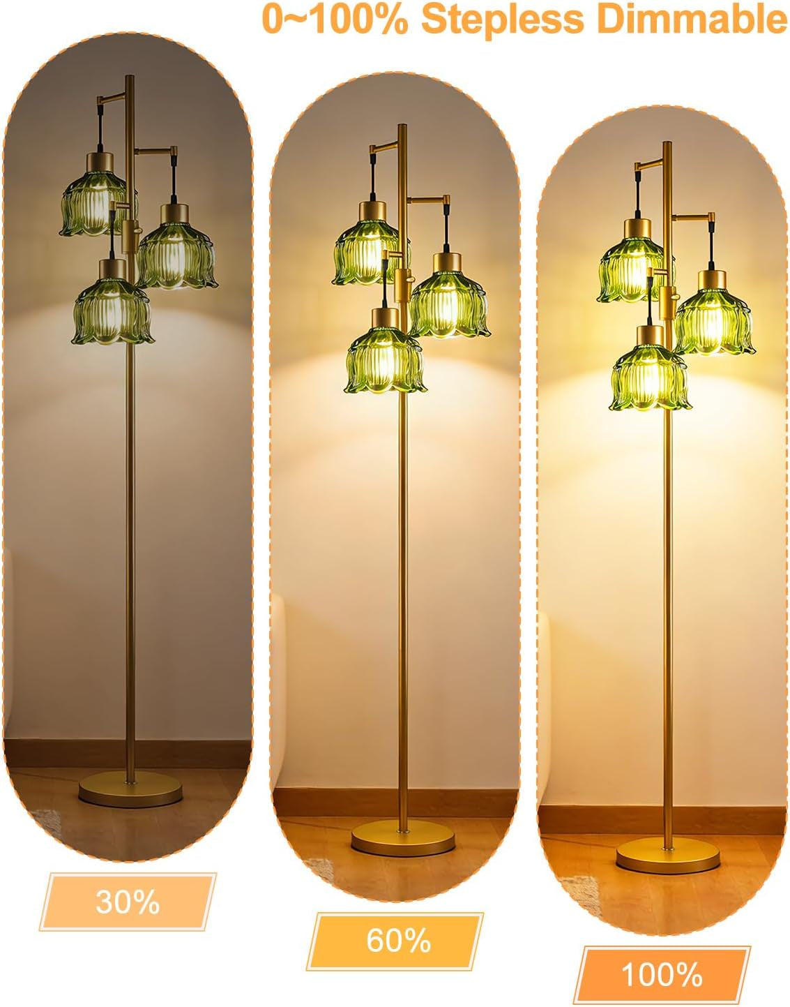 floral-floor-lamp-dimmable-floor-flower-lamp-green-glass-shade-gold-tall-lamp-3-light-bulbs-included-mid-century-standing-lamp-with-5lbs-heavy-base-for-living-room-bedroom-sofa-beside