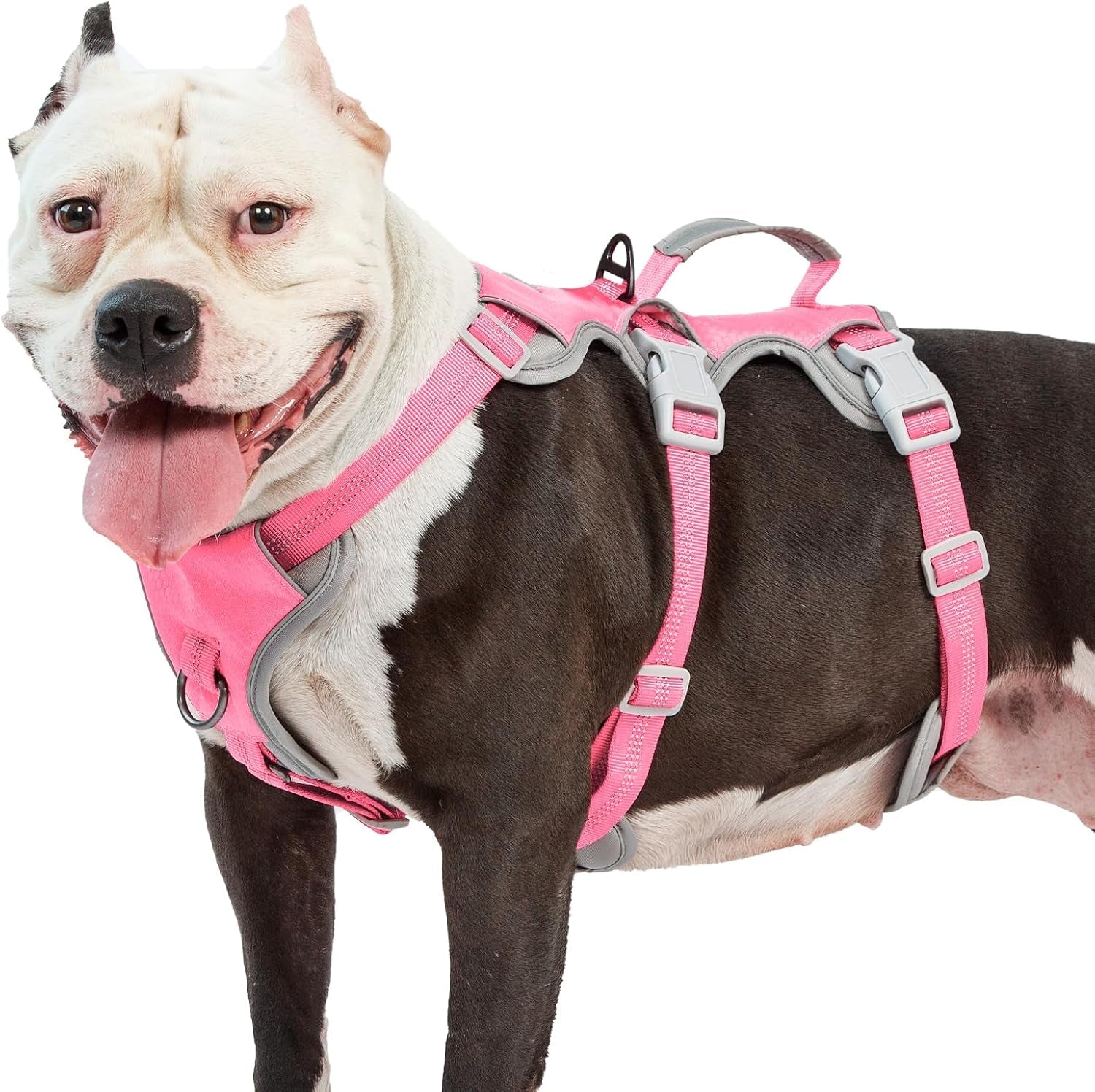 huntboo-escape-proof-dog-harness-escape-artist-harness-reflective-harness-with-padded-handle-breathable-durable-adjustable-vest-for-medium-dogs-walking-training-and-running-gear-blue-m