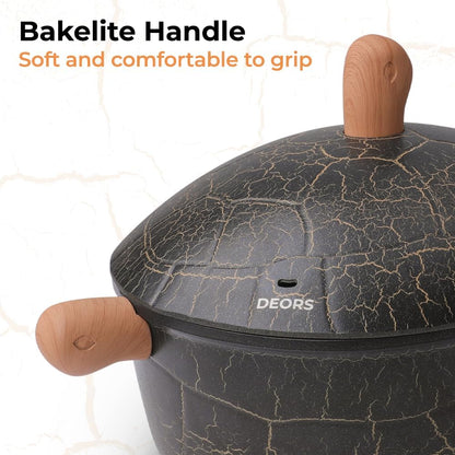 Bionic Turtle Design Nonstick Ceramic Dutch Oven Pot with Lid (6 Qt, 10.2"), Non Toxic,Pfas & PFOA Free, Dishwasher Safe, Compatible with All Stovetops, Durable Cookware for Home Cooking6