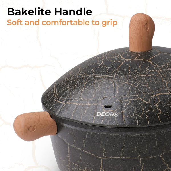 Bionic Turtle Design Nonstick Ceramic Dutch Oven Pot with Lid (6 Qt, 10.2"), Non Toxic,Pfas & PFOA Free, Dishwasher Safe, Compatible with All Stovetops, Durable Cookware for Home Cooking6