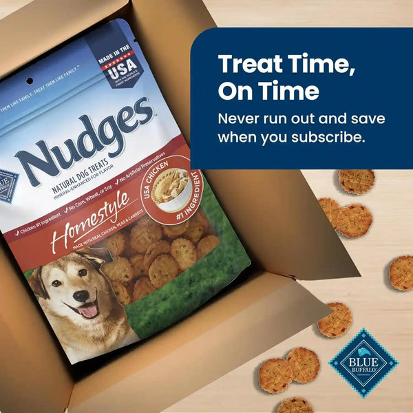 Blue Buffalo Nudges Chicken Homestyle Natural Dog Treats, Pot-Pie-Inspired Recipe, Healthy Reward or Training Treat, Made in the USA with Real Chicken, No Artificial Preservatives, 16 Oz.10