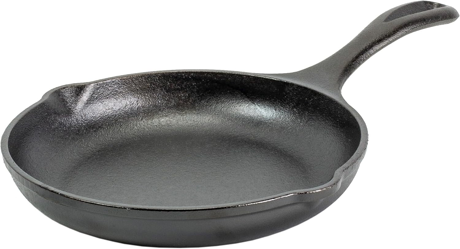 8-cast-iron-skillet-chef-collection-perfect-sear-ergonomic-handles-superior-heat-retention-cast-iron-cookware-skillet