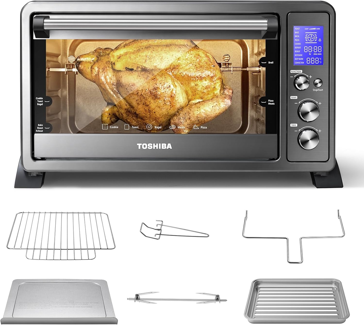 ac25cew-bs-large-6-slice-convection-toaster-oven-countertop-10-in-one-with-toast-pizza-and-rotisserie-1500w-black-stainless-steel-includes-6-accessories