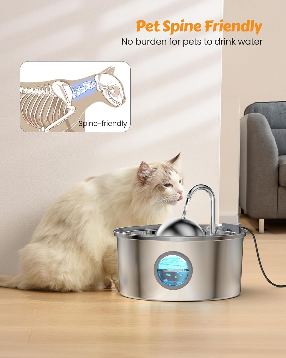 aonboy-cat-water-fountain-stainless-steel-108oz-3-2l-cat-fountain-pet-water-fountain-with-water-level-window-hemispherical-shape-multi-filter-silent-pump-water-tap-provides-flowing-water