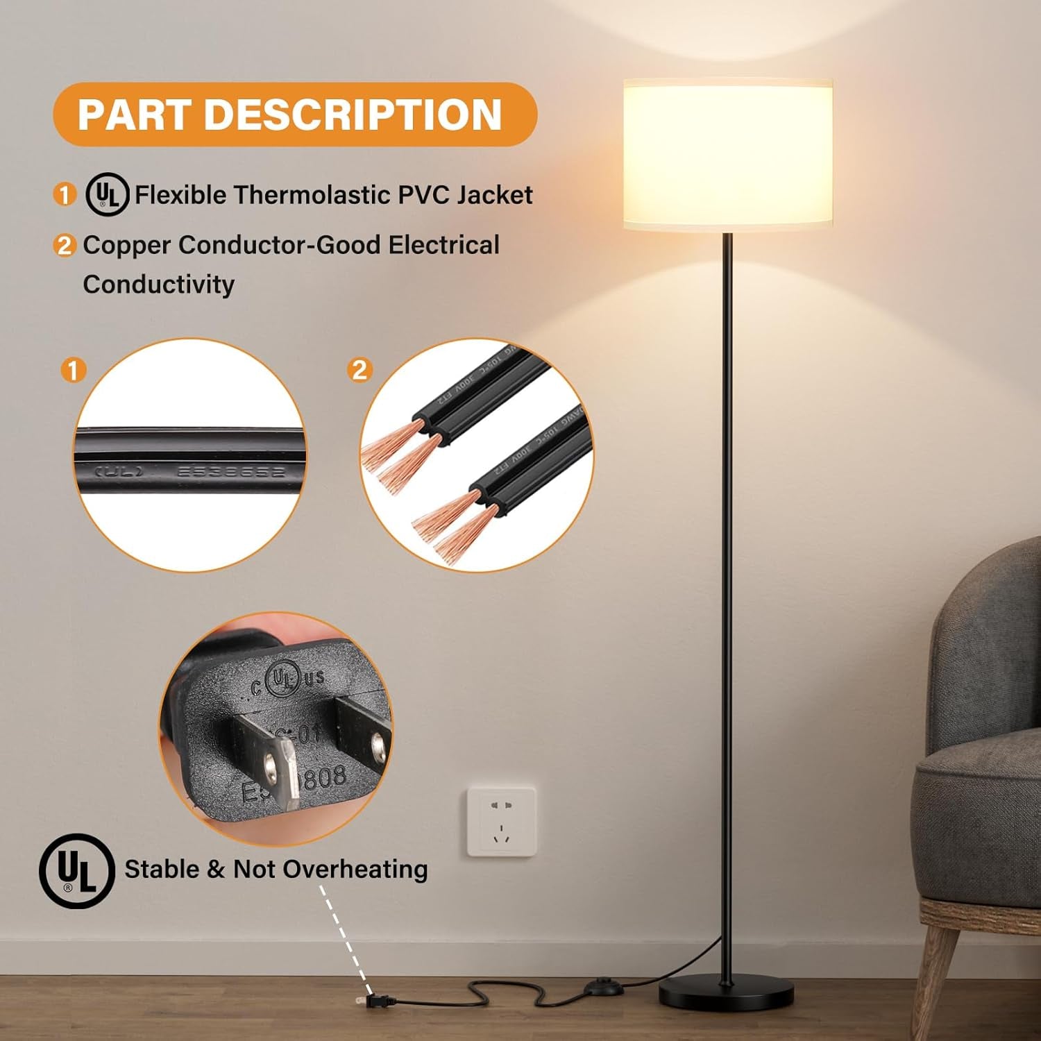 modern-floor-lamp-simple-design-with-white-shade-foot-pedal-switch-60-black-floor-lampwithout-bulb-tall-lamps-for-living-room-bedroom-office-dining-room-kitchen