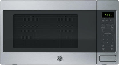 GE Countertop Microwave Oven, 1150 Watt, 1.6 Cu. Ft., Stainless Steel | 8 Convenience Cook Settings, One-Touch Controls, Child Lock Technology, Glass Turntable, for Kitchen, Dorm, Office, Apartment1