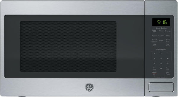 GE Countertop Microwave Oven, 1150 Watt, 1.6 Cu. Ft., Stainless Steel | 8 Convenience Cook Settings, One-Touch Controls, Child Lock Technology, Glass Turntable, for Kitchen, Dorm, Office, Apartment1