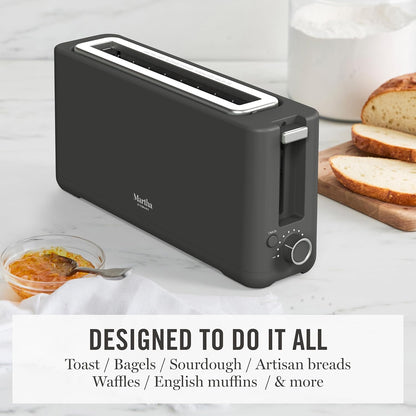 2 Slice Long Slot Toaster, Extra Wide, Caviar Gray | 10 Shade Settings, 10” Wide Slot, Sourdough, Bagels, Artisan Bread & Waffles, Smart Centering, Removable Crumb Tray7