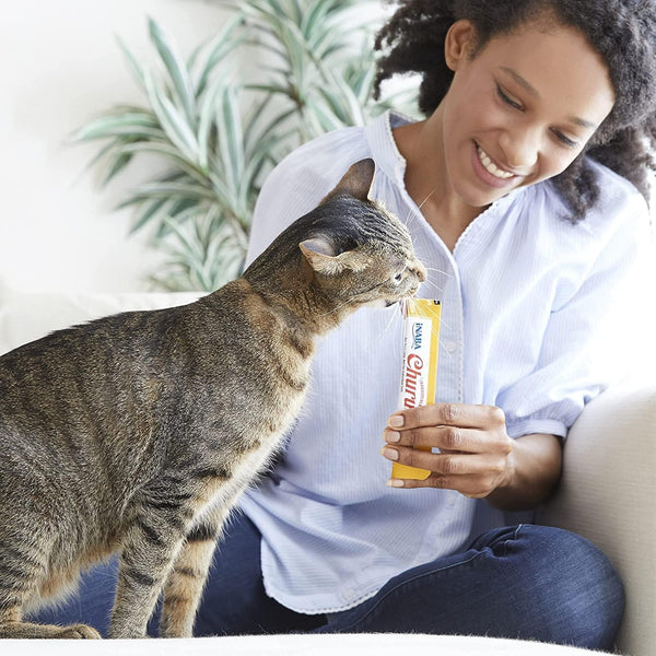 INABA Churu Cat Treats, Grain-Free, Creamy Purée Cat Treat/Topper, Chicken Variety7