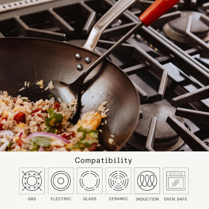 Made in Cookware - 13" Seasoned Carbon Steel Wok - Professional Cookware - Crafted in Sweden - Induction Compatible5