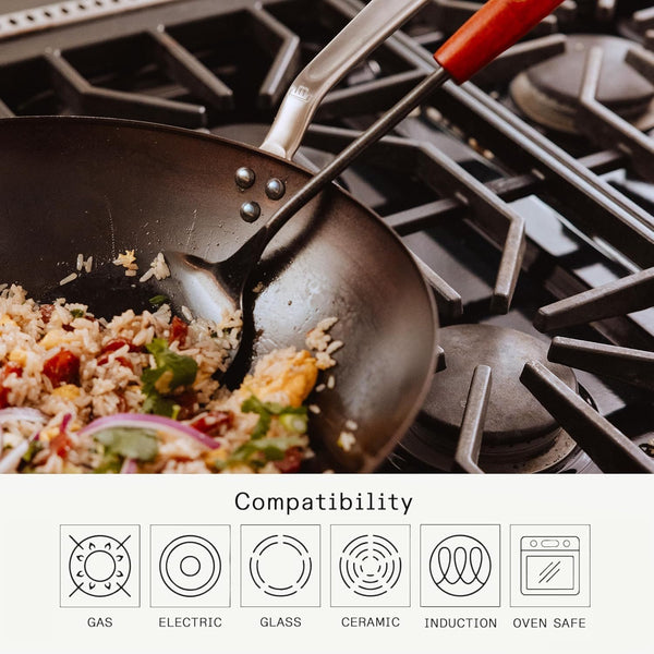 Made in Cookware - 13" Seasoned Carbon Steel Wok - Professional Cookware - Crafted in Sweden - Induction Compatible5