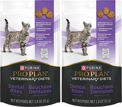 Purina Pro Plan Veterinary Diets Dental Bites Cat Treats - 1.8 Oz. Pouch12