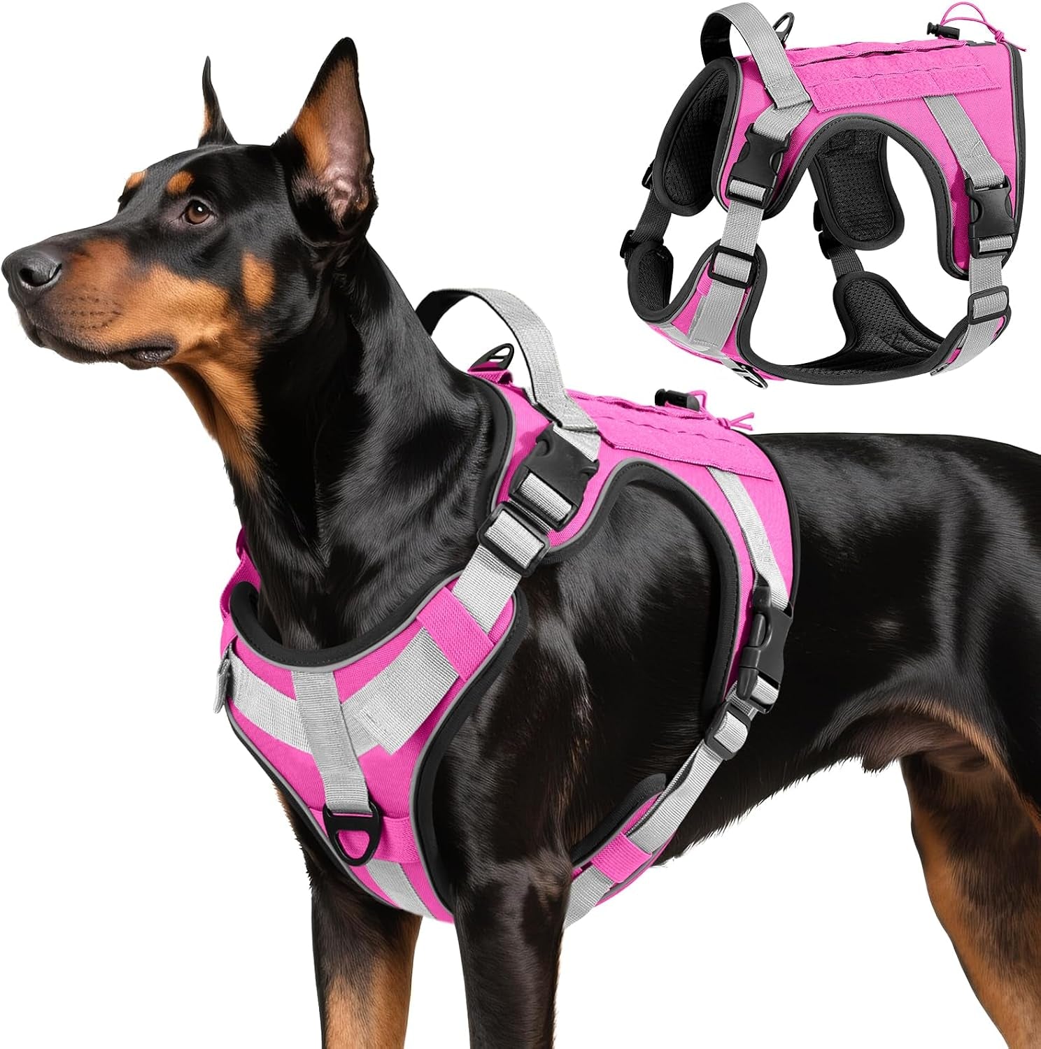 vavopaw-dog-seat-belt-vest-harness-for-car-2-in-1-seatbelt-buckle-soft-breathable-mesh-adjustable-buckle-nylon-heavy-duty-pet-safety-seat-belts-for-small-medium-large-pets-black-l