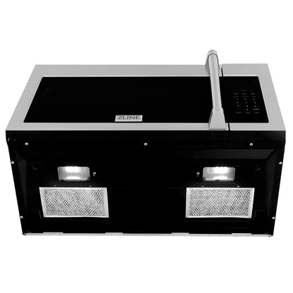 ZLINE over the Range Convection Microwave Oven in Stainless Steel with Traditional Handle and Sensor Cooking4