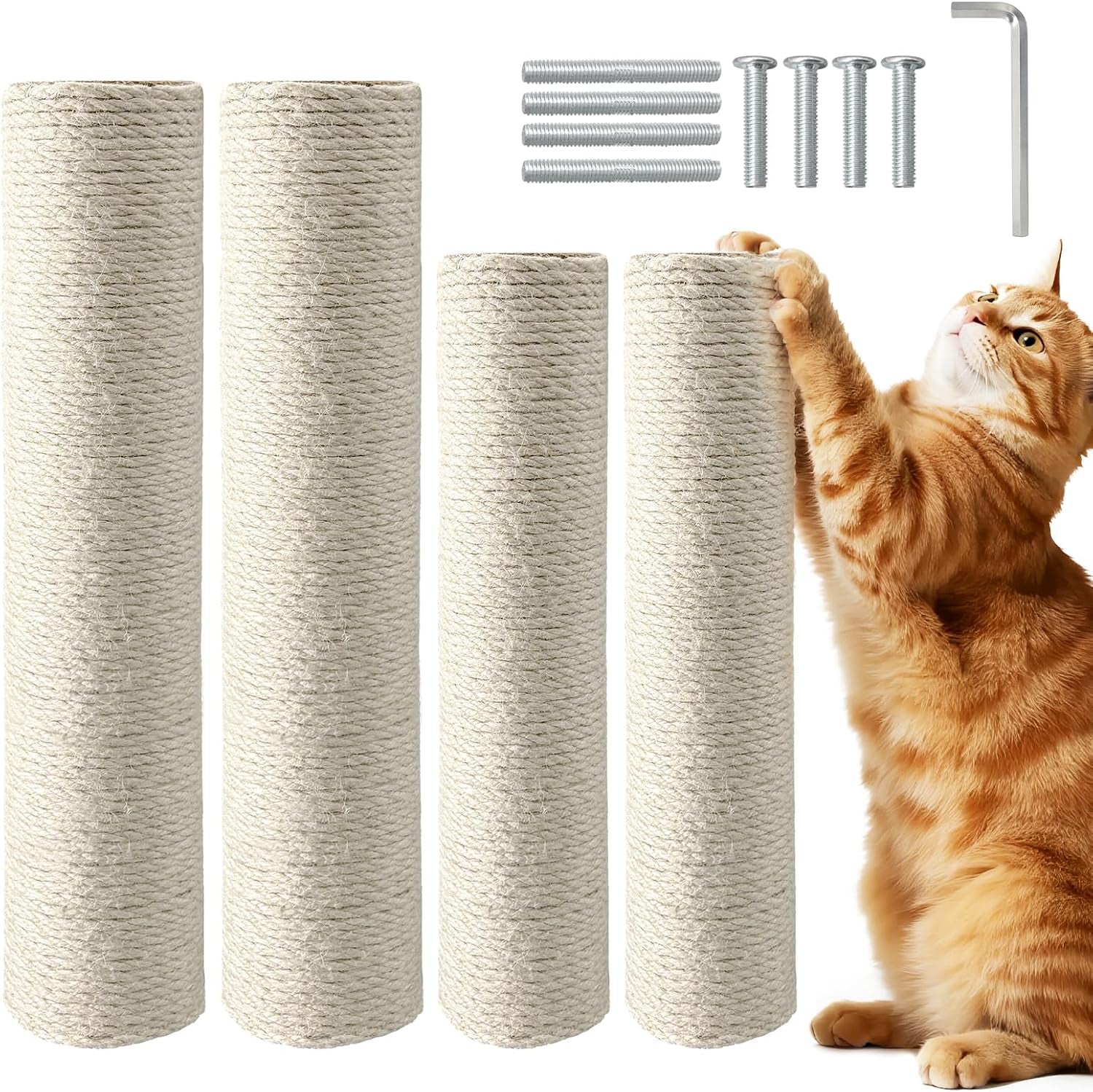 2026-upgraded-2-pack-cat-scratching-post-replacement-13-8-x-3-93-sisal-scratching-poles-with-m8-screws-modern-cat-tree-replacement-parts-for-indoor-cat-tower-repair-white
