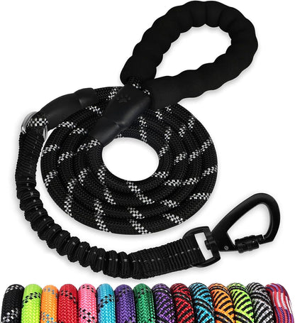Long Dog Leash 15 FT: Heavy Duty Rope Leashes for Dogs Training with Swivel Lockable Hook Reflective Threads Bungee and Padded Handle - Dog Lead for Large Small Medium Dogs outside Walking Hiking21