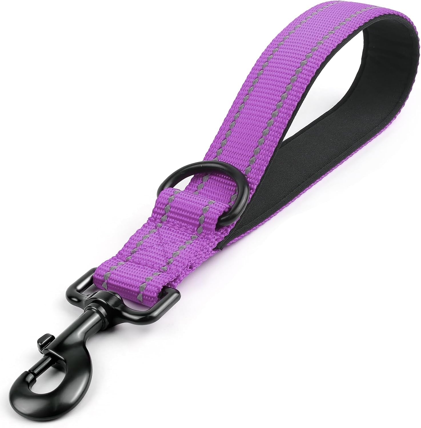 joytale-short-dog-leash-for-close-control-training-18-black-padded-comfort-handle-reinforced-nylon-webbing-secure-metal-clip-for-busy-streets-heel-training
