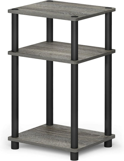 JUST Toolless 3-Tier Side Table, Open Shelf End Table, French Oak | Soft-Corner, Night Stand, Bedside Table, for Living Room, Bedroom, Bathroom6