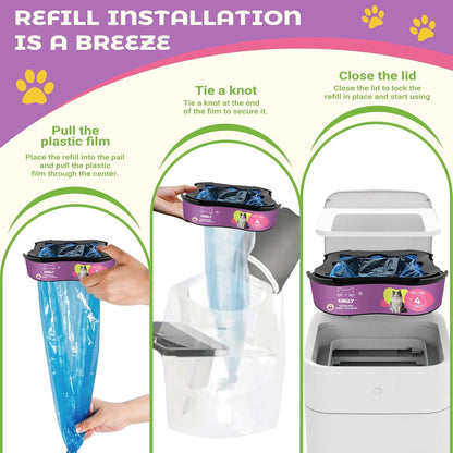 Premium Cat Litter Refill Bags |Jumbo 28FT 2-Pack | Lasts up to 8 Months | 2 Cartridges for Superior Odor Control2