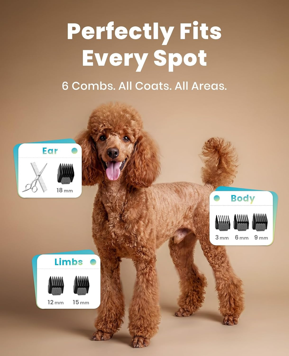 oneisall-dog-grooming-clippers-with-led-display-for-dogs-cats-low-noise-quiet-2-speed-cordless-rechargeable-fast-charge-detachable-waterproof-battery-level-display-model-x2-gold