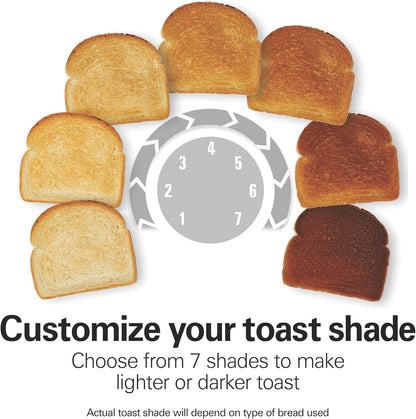 2-Slice Toaster with Extra Wide Slots for Bagels | Browning Control with 7 Shades | Auto Shutoff | Wide Slots for Thicker Bread | Toast Boost | Slide-Out Crumb Tray | Black5