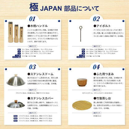 Iron Frying Pan, Extreme Japan, 11.8 Inches (30 Cm), Induction Compatible, Made in Japan, Wok6