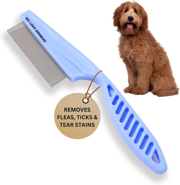 Tick & Flea Comb for Dogs, Fine Tooth Dog Face Brush for Tear Stains 2 PACK | Fine Tooth Metal Flea Comb for Dogs, Removes Lice, Ticks & Fleas around Eyes, Face & Body, for Poodles, Doodles, Cats, Pets7