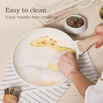 21Pcs Pots and Pans Set, Nonstick Cookware Sets, with Egg Pan | Induction Kitchen Cooking Set, Durable, Easy Food Release, Fast & Even Heating, with Frying Pan5