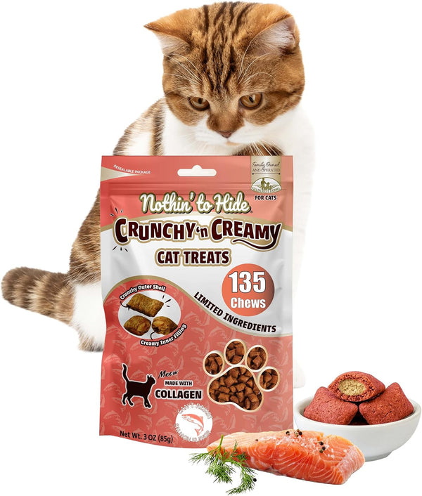 Fieldcrest Farms Collagen Cat Treats, Catnip, Crunchy & Creamy, 3 Oz Pouch | Supports Skin, Coat & Joints, High Protein, No Wheat or Soy, Great for Training & Rewards, All Life Stages13
