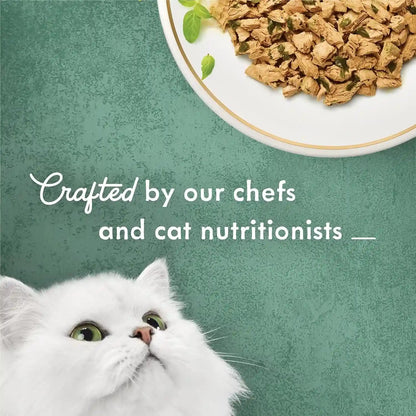 Purina Fancy Feast Wet Cat Food Medleys Shredded White Meat Chicken Fare with Spinach in Savory Cat Food Broth - (Pack of 24) 3 Oz. Cans5