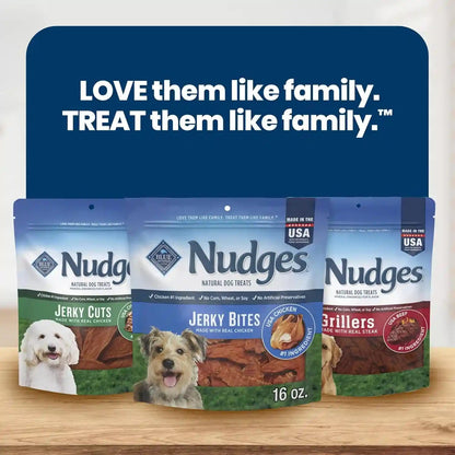 Blue Buffalo Nudges Chicken Jerky Bites Natural Dog Treats, Tender & Meaty Dog Snacks, Healthy Reward or Training Treat, Made in the USA with Real Chicken, No Artificial Preservatives, 16 Oz.9