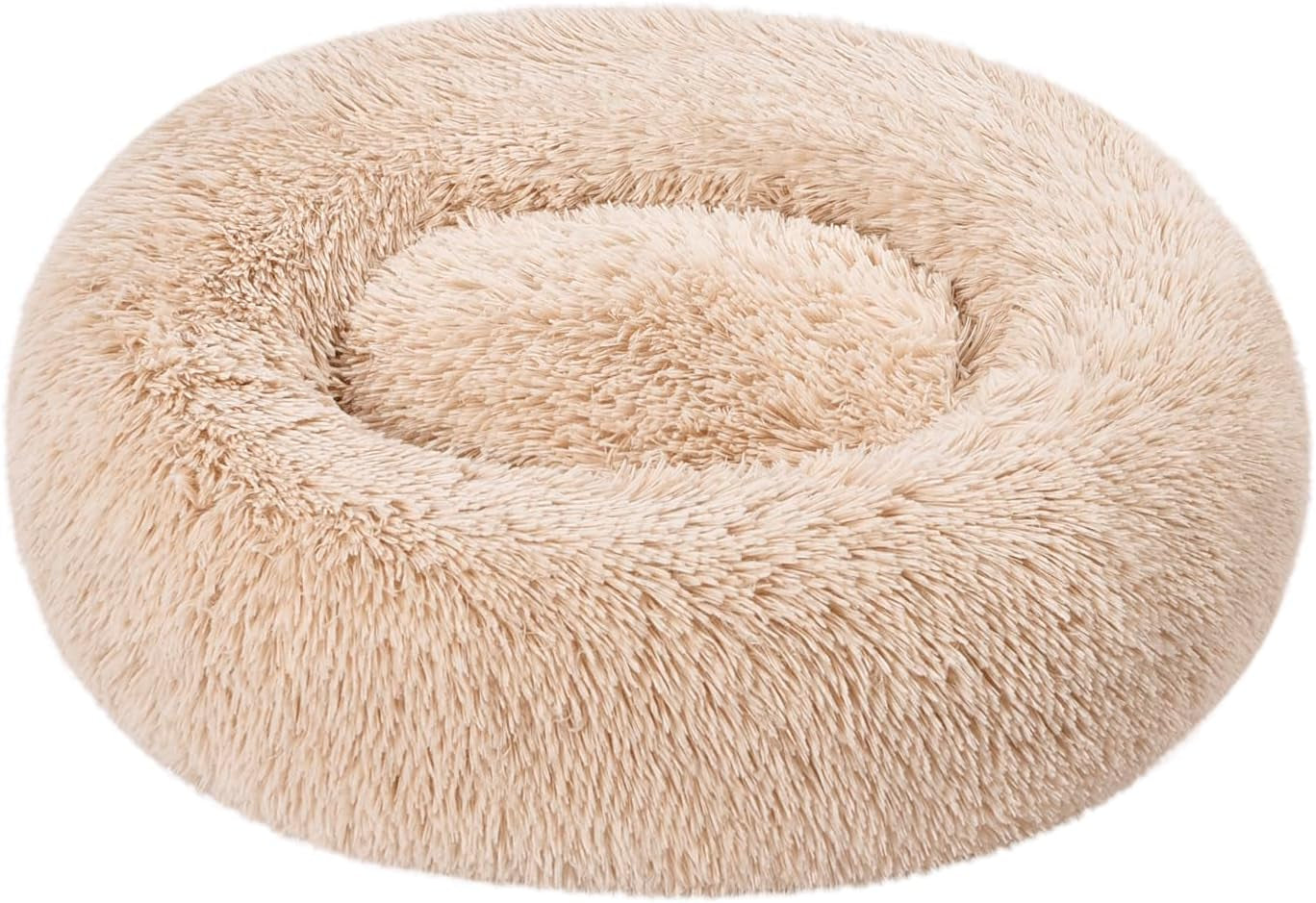 amazon-basics-washable-donut-pet-bolster-faux-fur-bed-with-removable-cover-anti-slip-bottom-for-dog-beige-23-x-23