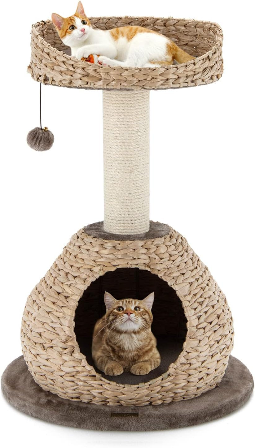 petsite-41-inch-modern-cat-tree-for-indoor-cats-multi-level-cat-tower-with-scratching-posts-hand-made-wicker-cat-condo-top-perch-dangling-ball-sisal-rope-cute-cat-tree-for-indoor-cats