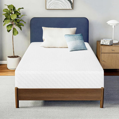 Twin 6 Inch Cooling Gel Memory Foam Mattress Pressure Relief | Medium Feel, Removable Washable Cover, Anti-Slip Bottom, Bed in a Box, Breathable, Fiberglass Free, Certipur-Us Certified1