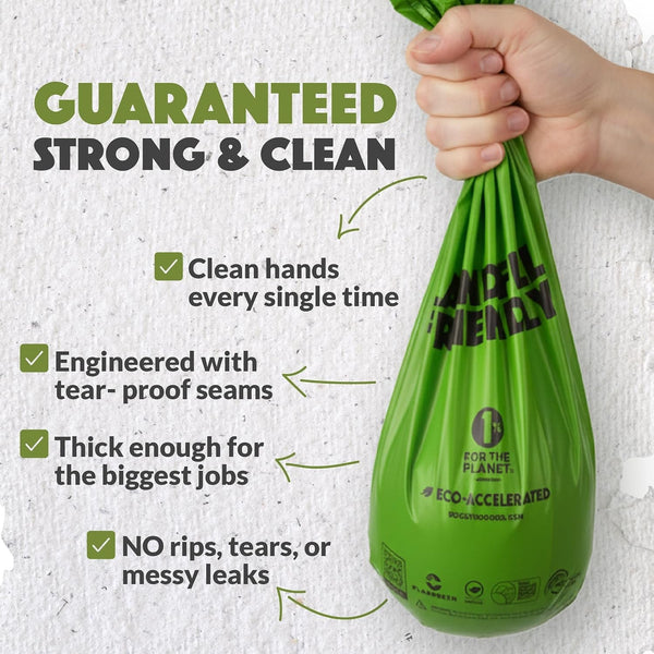 Doggy Do Good - 180 Count, Heavy Duty Poop Bags for Dogs - Standard Size - Dog Waste Bags Made with 50% Recycled Plastic + 15% Biobased Material - Landfill-Friendly, Unscented, Leak-Proof | Heavy-Duty, Easy-Open Dog Bags - 50% Recycled Plastic & 15% Biobased Materials - Trash-Bin Ready & Land-Fill Friendly5