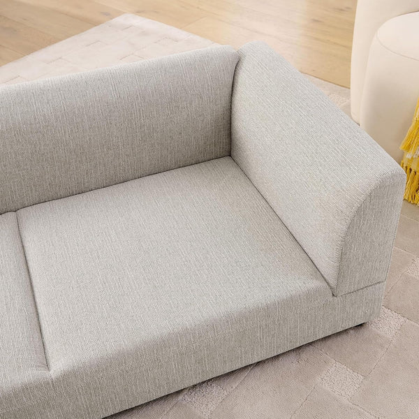 Oversized Dog Sofa Couch for Medium & Large Dogs, Modern Pet Couch Bed with Backrest & Armrests, Supportive Foam Cushion, Linen Fabric Dog Couch8