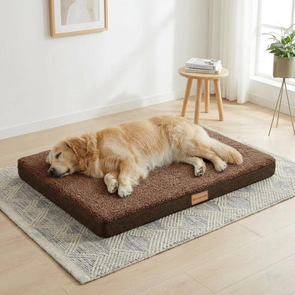 Patas Lague Orthopedic Dog Bed Large Sized Dog 36''X24'',Soft Waterproof Egg Crate Foam Medium Pet Crate Beds Mat with Removable Washable Cover and Non-Slip Bottom, Black21