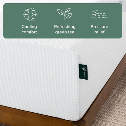 Zinus 10 Inch Queen Green Tea Cooling Memory Foam Mattress, Medium Feel | Refreshing & Cooling Sleep, Targeted Pressure Relief, Just-Right Medium Feel, Certipur-Us & OEKO-TEX Certified Materials4