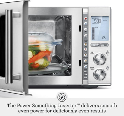 Breville BMO850BSS Smooth Wave Microwave Oven, Brushed Stainless Steel | Cook Smarter, Not Louder with This Countertop Microwave with Inverter That Delivers Steady Power for Precise Results4