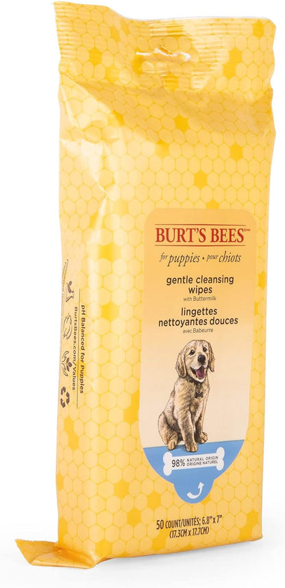 Burts Bees for Pets Gentle Cleansing Puppy Wipes, Buttermilk, 50 Count | Buttermilk Formula, Hypoallergenic, 98% Natural Origin, Gentle Cleansing and Conditioning9
