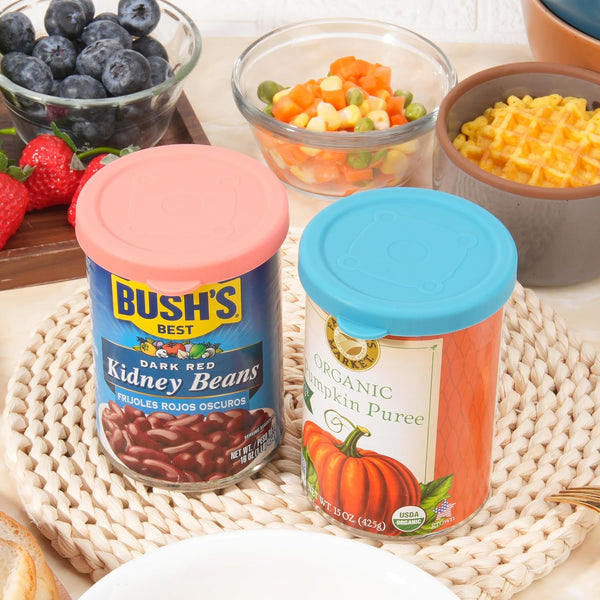 2Pcs 3.0-Inch Silicone Can Lids for Chef Boyardee | Van Camp'S | Goya | Bush'S Best | Farmer'S Market Can, Can Cover for Canned Goods, Soup Can Cap, Fit Most Standard Size, Dishwasher Safe (Lids ONLY)8
