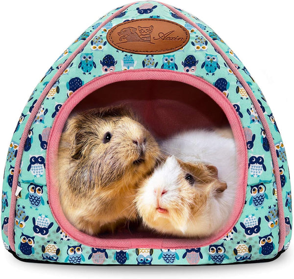 BWOGUE Guinea Pig Bed Hideout, Washable Hamster Cave for Small Animals | Removable Cushion for Cleaning, Warm Fleece Nest, Washable Bed, 10.23 X 10.23 X 11 In, Dwarf Rabbits Hedgehogs15