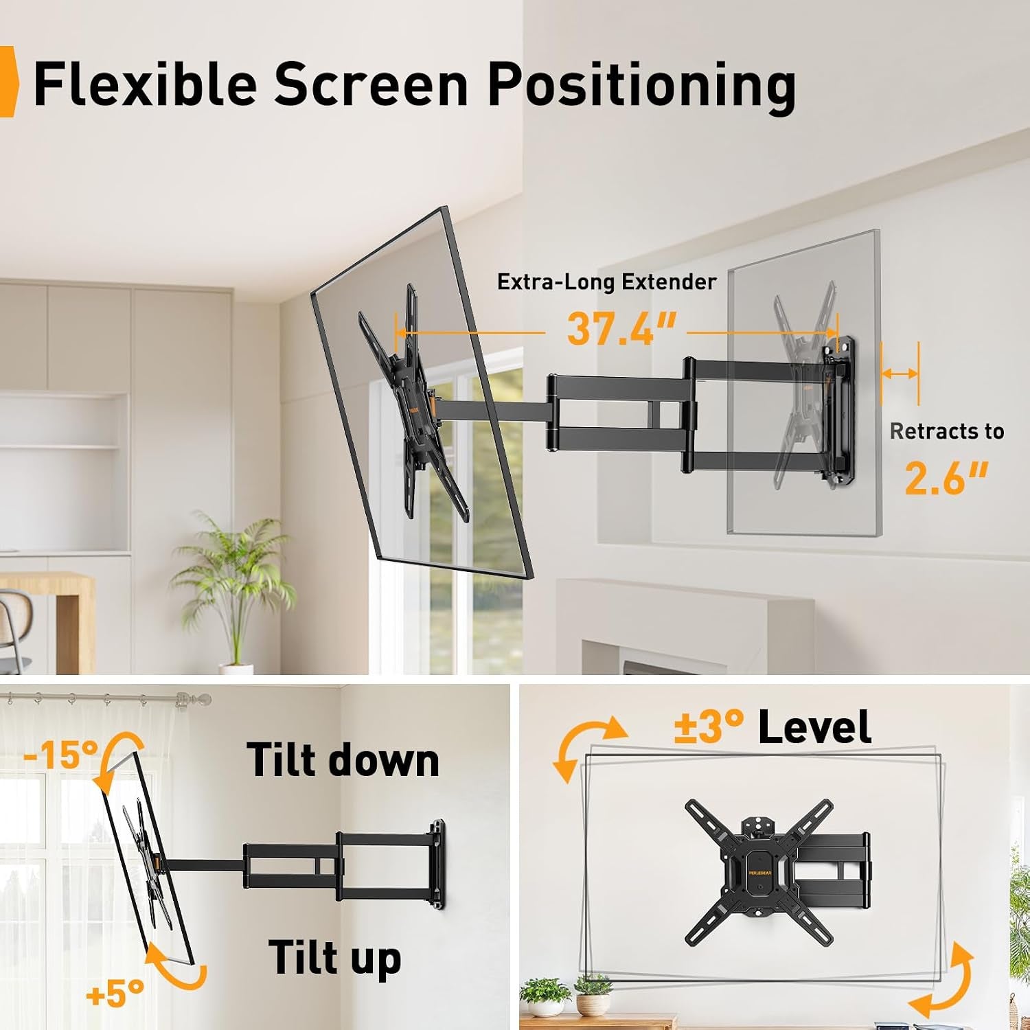 long-arm-tv-wall-mount-for-32-65-tvs-37-4-long-extension-max-vesa-400x400mm-corner-tv-mount-with-articulating-arms-full-motion-wall-bracket-with-swivel-and-tilt-holds-to-110-lbs