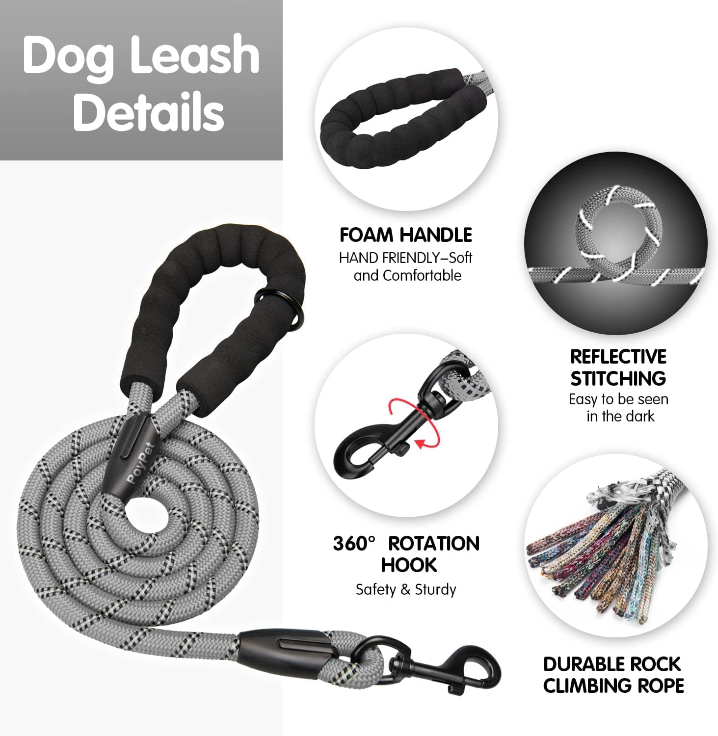 poypet-no-pull-dog-harness-and-5-feet-leash-set-release-on-neck-reflective-adjustable-pet-vest-front-back-2-d-ring-and-soft-padded-pet-harness-with-handle-for-small-to-large-dogsgrey-l