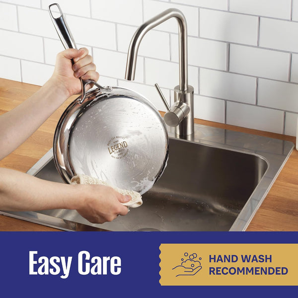5-Ply Stainless Steel Wok Set, 12-Inch 5-Quart with Lid and Steamer - Induction Compatible, Oven Safe 800°F - Non-Toxic, No Coatings - Even Heating - Built to Last Generations8