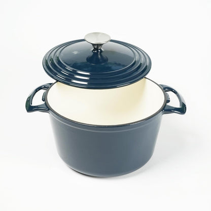 Enameled Cast Iron Dutch Oven 3.5 Quart Nave Blue…3