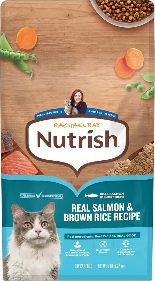 Nutrish Dry Cat Food, Salmon & Brown Rice Recipe, 14 Lb. Bag (Rachael Ray) | Suitable for Cats of All Life Stages, No Artificial Flavors, Nature Food with Added Vitamins, Minerals & Nutrients12