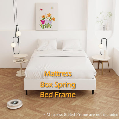 9 Inch Box Spring for Queen Bed, Bed Base with Fabric Cover | Heavy Duty Metal, High Bearing Capacity, Mattress Foundation, Easy Assembly, Noise Free3