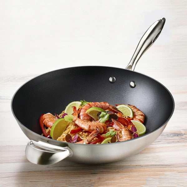 CX+ 12.5" Nonstick Wok - Stratanium plus Nonstick Stir Fry Pan | 5-Ply Stainless Steel - Made in Denmark2